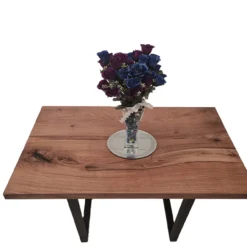 European Walnut Dining Room Table Top Straight Unfinished Edge 40mm By 720mm By 1040mm