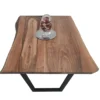 European Walnut Dining Room Table Top LiVe Edge UV Lacquered (with Resin) 35mm By 800mm By 1080mm 1 European Walnut Dining Room Table Top LiVe Edge UV Lacquered (with Resin) 35mm By 800mm By 1080mm -Wooden Flooring Elegant Shop tb053 1