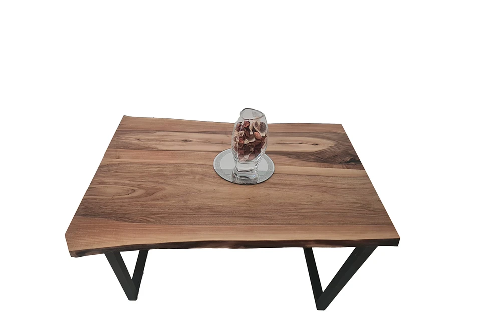 European Walnut Dining Room Table Top LiVe Edge UV Lacquered (with Resin) 35mm By 800mm By 1080mm 5 European Walnut Dining Room Table Top LiVe Edge UV Lacquered (with Resin) 35mm By 800mm By 1080mm - Image 3