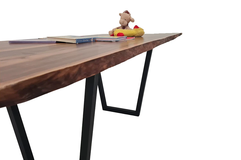 European Walnut Dining Room Table Top LiVe Edge UV Lacquered (with Resin) 37mm By 870mm By 1940mm 5 European Walnut Dining Room Table Top LiVe Edge UV Lacquered (with Resin) 37mm By 870mm By 1940mm - Image 3