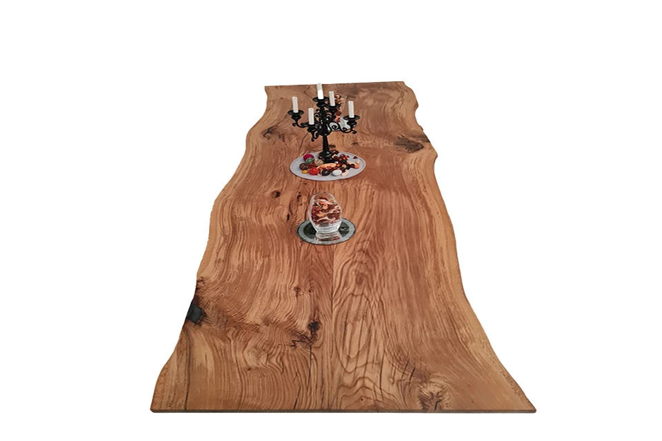 European Oak Dining Room Table Top LiVe Edge UV Lacquered (with Resin) 35mm By 1050mm By 3300mm 4 European Oak Dining Room Table Top LiVe Edge UV Lacquered (with Resin) 35mm By 1050mm By 3300mm - Image 2