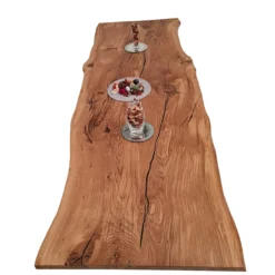 European Oak Dining Room Table Top LiVe Edge UV Lacquered (with Resin) 40mm By 1080mm By 3200mm -Wooden Flooring Elegant Shop tb074 3