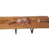 European Oak Dining Room Table Top LiVe Edge UV Lacquered (with Resin) 40mm By 1050mm By 3100mm -Wooden Flooring Elegant Shop tb078 4 1