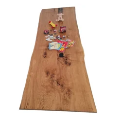 European Oak Dining Room Table Top LiVe Edge UV Lacquered (with Resin) 40mm By 1050mm By 3100mm -Wooden Flooring Elegant Shop tb078 5 1