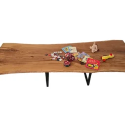 European Oak Dining Room Table Top LiVe Edge UV Lacquered (with Resin) 35mm By 1090mm By 2960mm