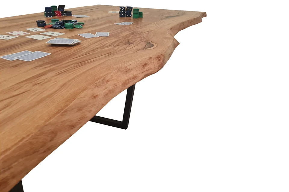 European Oak Dining Room Table Top LiVe Edge UV Lacquered (with Resin) 35mm By 1060mm By 2930mm 4 European Oak Dining Room Table Top LiVe Edge UV Lacquered (with Resin) 35mm By 1060mm By 2930mm - Image 2