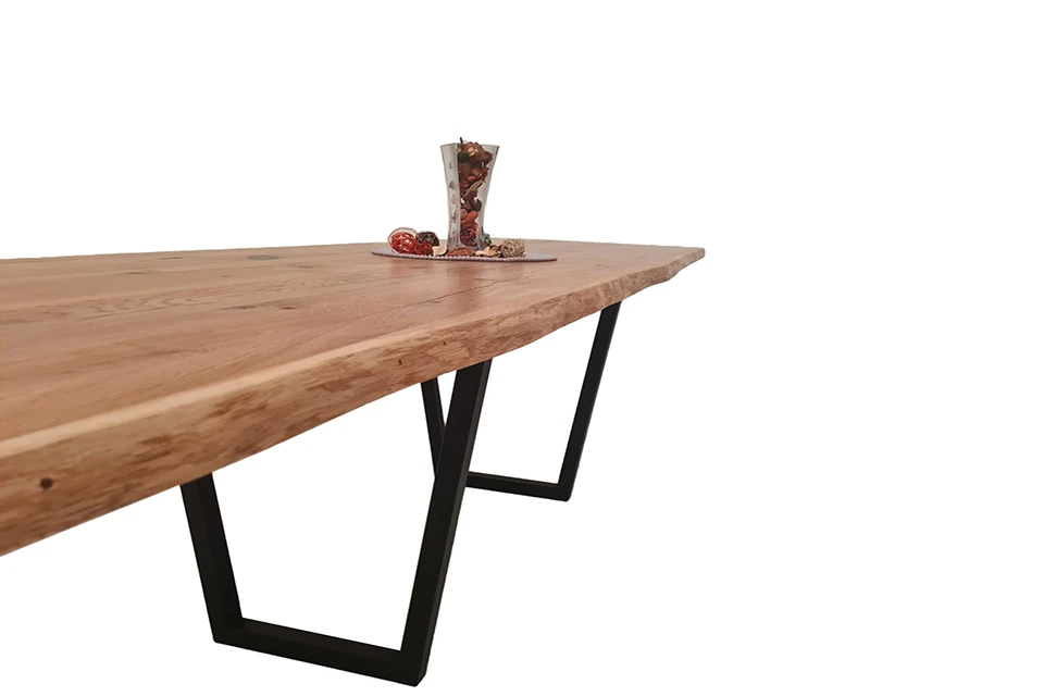 European Oak Dining Room Table Top LiVe Edge UV Lacquered (with Resin) 35mm By 830mm By 2820mm 3 European Oak Dining Room Table Top LiVe Edge UV Lacquered (with Resin) 35mm By 830mm By 2820mm