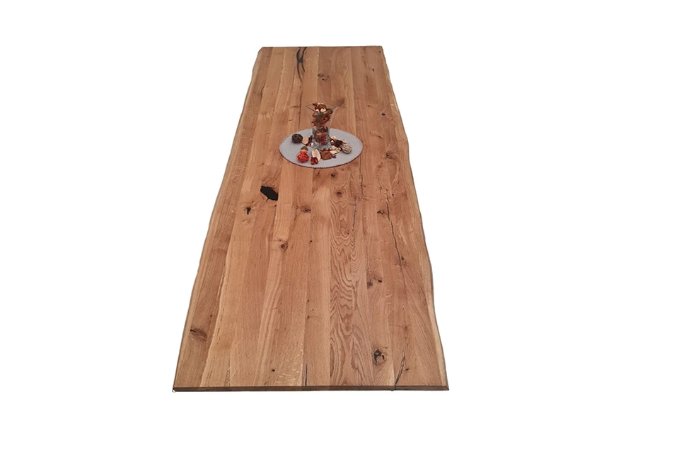 European Oak Dining Room Table Top LiVe Edge UV Lacquered (with Resin) 35mm By 830mm By 2820mm 5 European Oak Dining Room Table Top LiVe Edge UV Lacquered (with Resin) 35mm By 830mm By 2820mm - Image 3