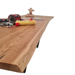 European Oak Dining Room Table Top LiVe Edge UV Lacquered (with Resin) 35mm By 830mm By 2540mm 8 European Oak Dining Room Table Top LiVe Edge UV Lacquered (with Resin) 35mm By 830mm By 2540mm -Wooden Flooring Elegant Shop tb086 3