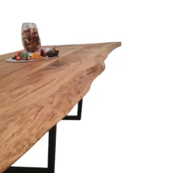 European Oak Dining Room Table Top LiVe Edge UV Lacquered (with Resin) 43mm By 1170mm By 2500mm -Wooden Flooring Elegant Shop tb089 3