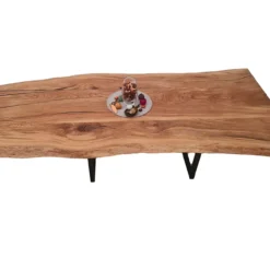 European Oak Dining Room Table Top LiVe Edge UV Lacquered (with Resin) 43mm By 1170mm By 2500mm