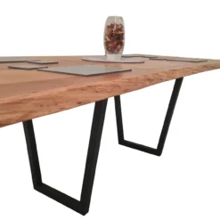 European Oak Dining Room Table Top LiVe Edge UV Lacquered (with Resin) 40mm By 1020mm By 2250mm