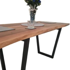 European Walnut Dining Room Table Top LiVe Edge UV Lacquered (with Resin) 30mm By 840mm By 1650mm