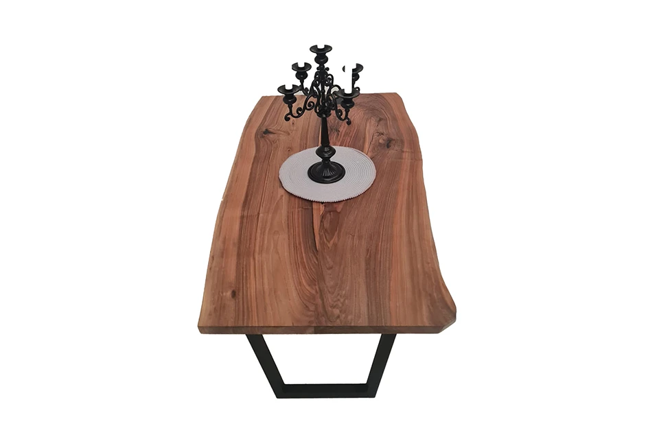 European Walnut Dining Room Table Top LiVe Edge UV Lacquered (with Resin) 35mm By 810mm By 1460mm 4 European Walnut Dining Room Table Top LiVe Edge UV Lacquered (with Resin) 35mm By 810mm By 1460mm - Image 2