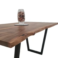 European Walnut Dining Room Table Top LiVe Edge UV Lacquered (with Resin) 35mm By 900mm By 1400mm -Wooden Flooring Elegant Shop tb097 3