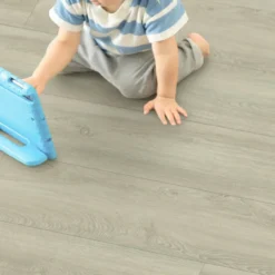 Supremo Luxury Click Vinyl Rigid Core Flooring Graphite With Built In Underlay 6.5mm By 181mm By 1220mm