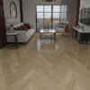 Supremo Luxury Click Vinyl Rigid Core Herringbone Flooring Oak With Built In Underlay 6mm By 127mm By 610mm
